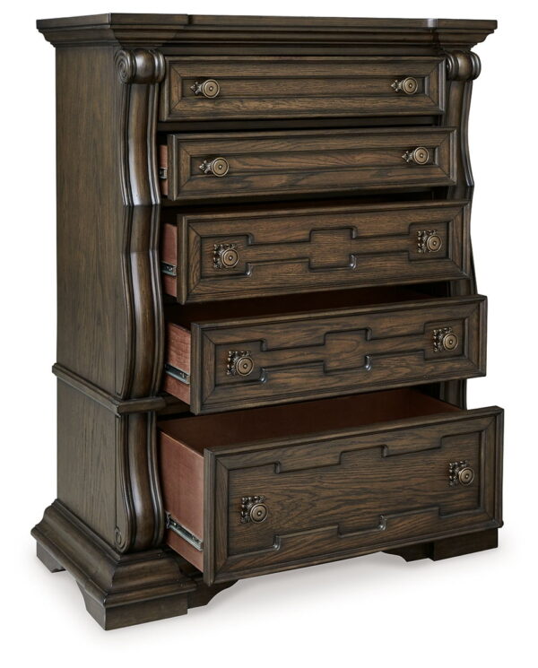 Maylee - Dark Brown - Five Drawer Chest - Image 3