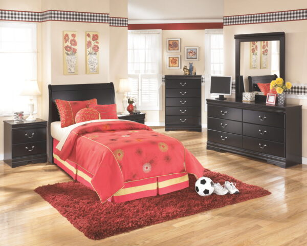Huey Vineyard - Black - Five Drawer Chest - Image 2