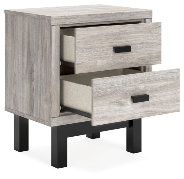 Vessalli - Black / Gray - Two Drawer Nightstand - Image 3