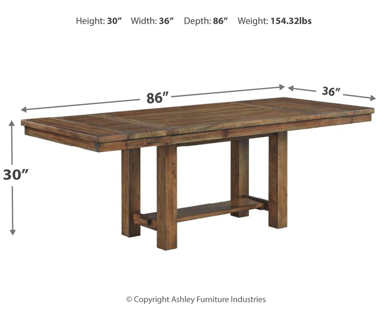 Moriville - Grayish Brown - Rectangular Dining Room Extension Table - Image 2