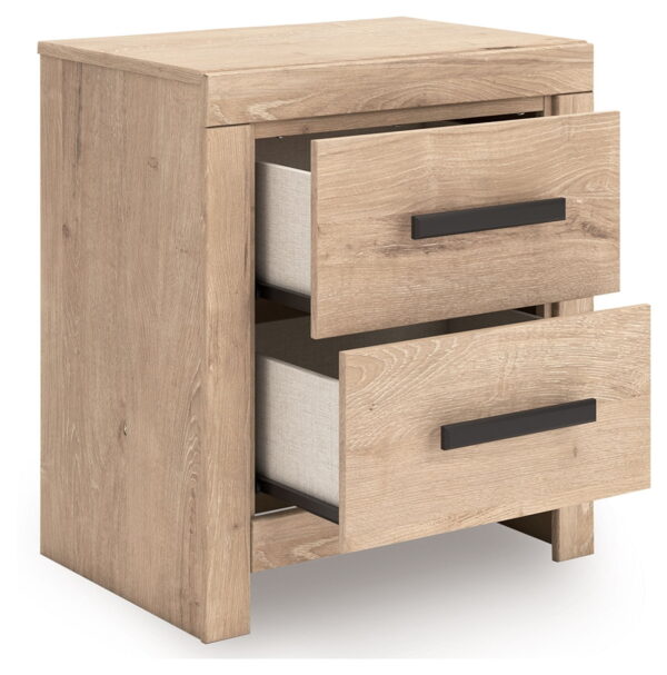 Sanginlane - Tan - Two Drawer Night Stand - Image 3