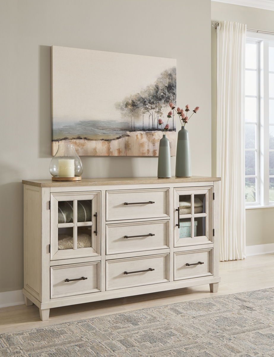 Shaybrock - Antique White / Brown - Dresser - Image 3