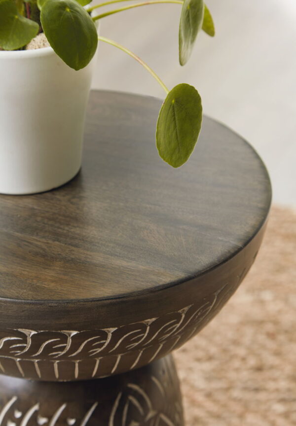 Hadcher - Cream / Brown - Accent Table - Image 2