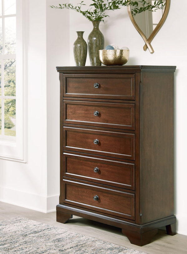 Trellington - Brown - Five Drawer Chest - Image 2