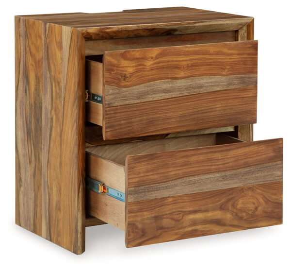 Dressonni - Brown - Two Drawer Night Stand - Image 3