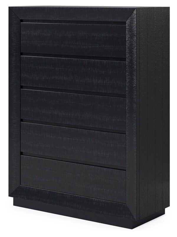 Londer - Black - Five Drawer Chest - Image 4