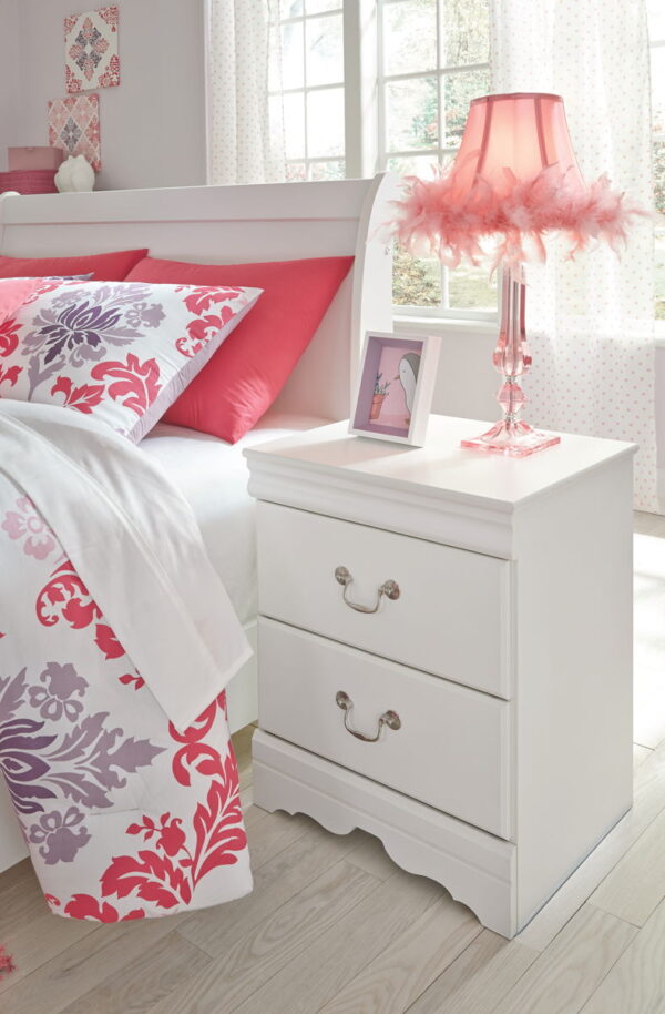 Anarasia - White - Two Drawer Night Stand - Image 2