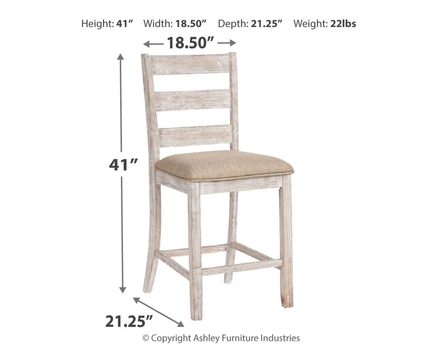 Skempton - White - Upholstered Barstool (Set of 2) - Image 2