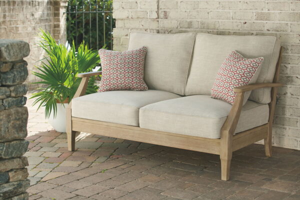 Clare View - Beige - Loveseat w/Cushion - Image 4
