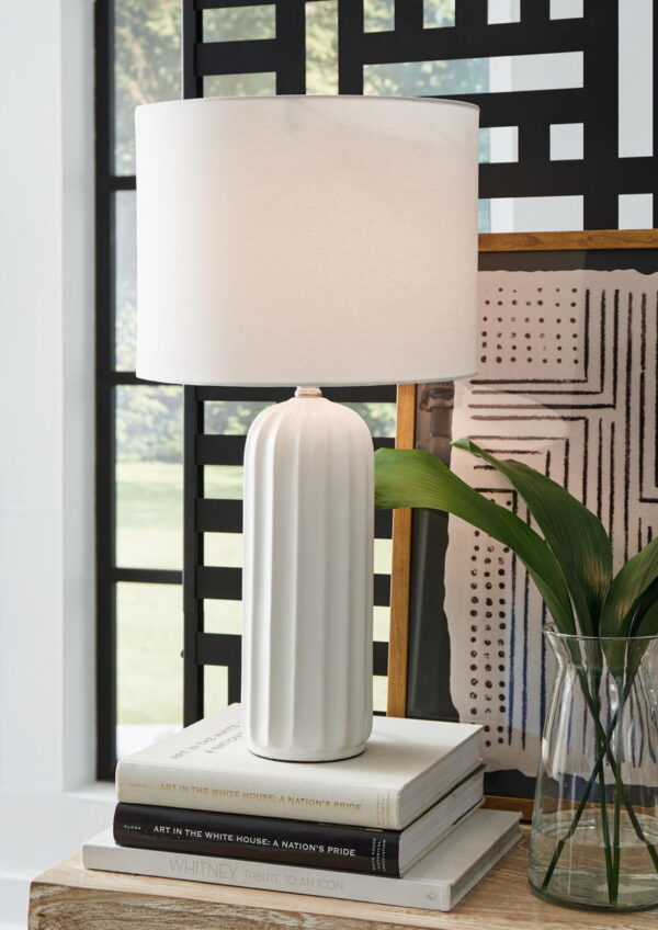 Clarkland - White - Ceramic Table Lamp (Set of 2) - Image 2