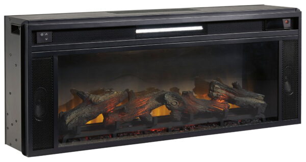 Entertainment Accessories - Black - Fireplace Insert - Rectangular - Image 4
