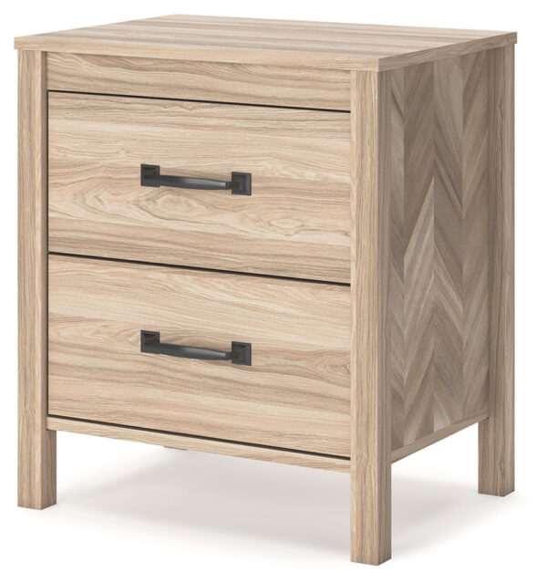 Battelle - Tan - Two Drawer Night Stand - Image 4
