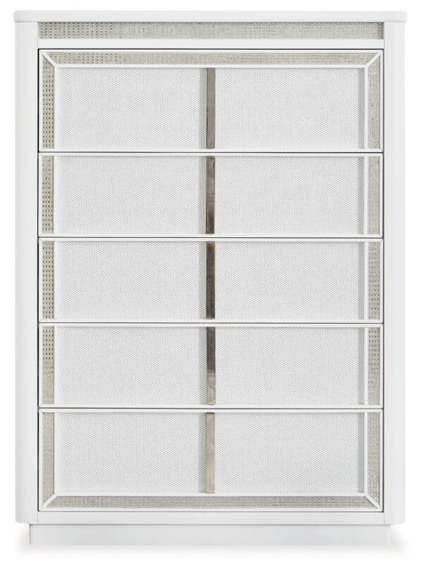 Chalanna - White - Five Drawer Chest - Image 3