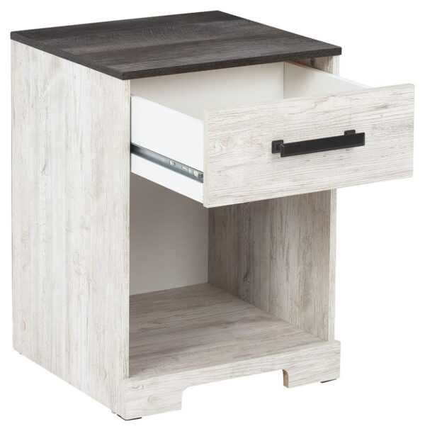Shawburn - Whitewash / Charcoal Gray - One Drawer Night Stand - Image 3
