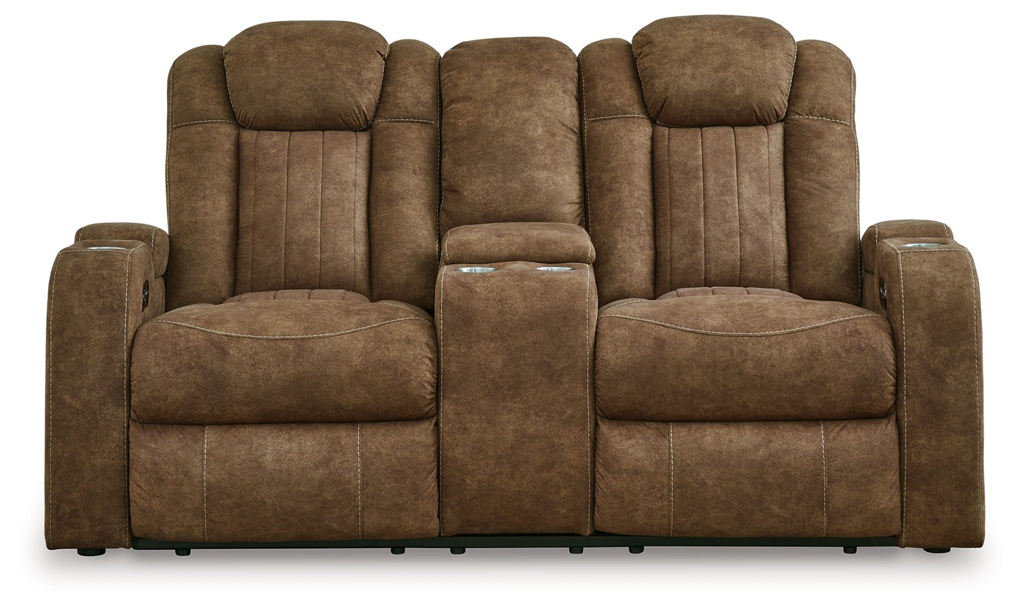 Wolfridge - Brindle - Power Reclining Loveseat With Console /Adj Hdrst - Image 4