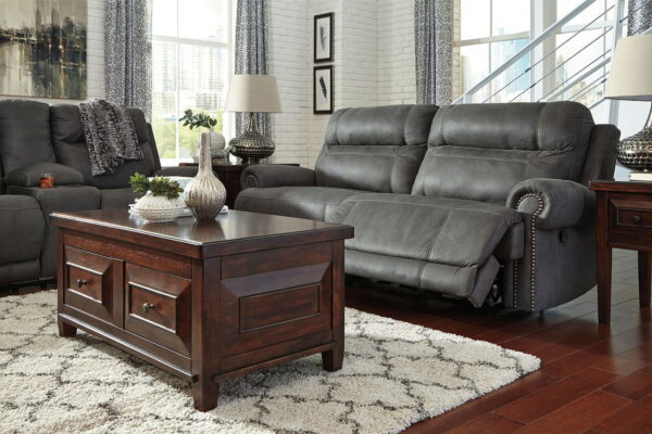 Austere - Gray - 2 Pc. - Reclining Sofa, Loveseat - Image 2