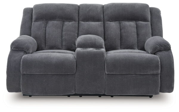 Observation - Steel - Double Reclining Power Loveseat With Console - Image 4