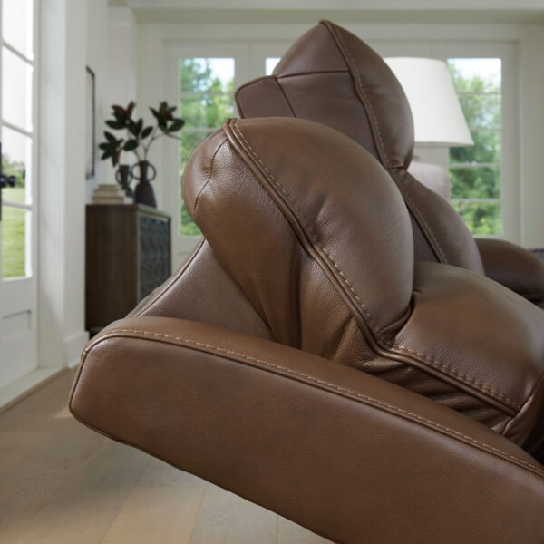 Vonryan - Tobacco - Power Reclining Loveseat With Console / Adj Headrest - Image 2
