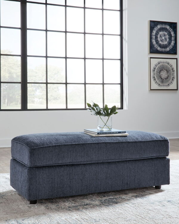 Albar Place - Cobalt - Oversized Accent Ottoman - Image 2