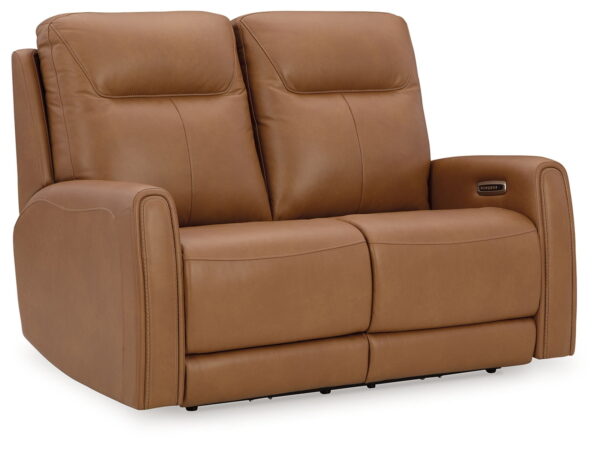 Tryanny - Butterscotch - Power Reclining Loveseat/ Adj Headrest - Image 4