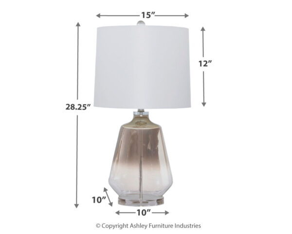 Jaslyn - Pearl Silver Finish - Glass Table Lamp - Image 4