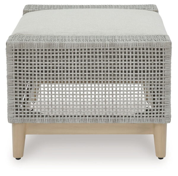 Seton Creek - Gray - Ottoman With Cushion - Image 2