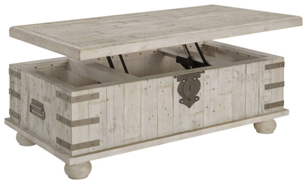 Carynhurst - White Wash Gray - Lift Top Cocktail Table - Image 3