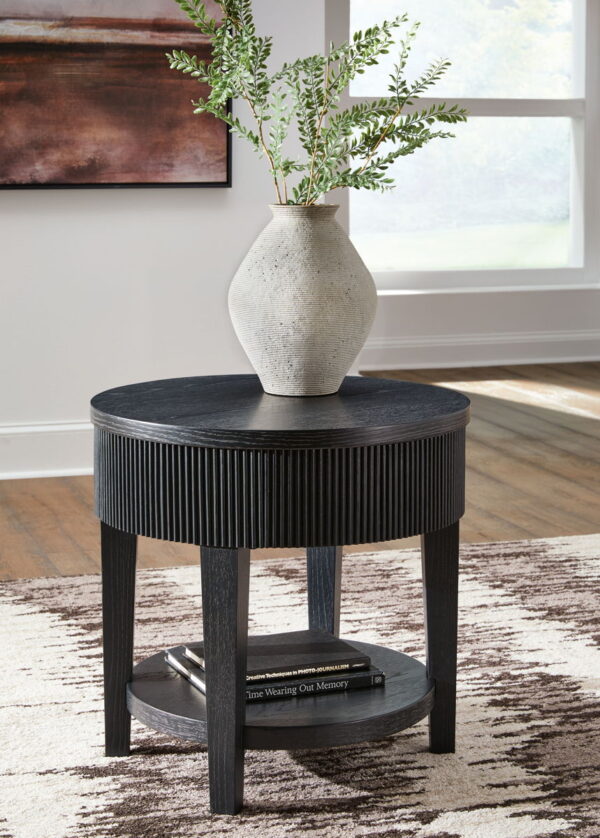 Marstream - Black - Round End Table - Image 4