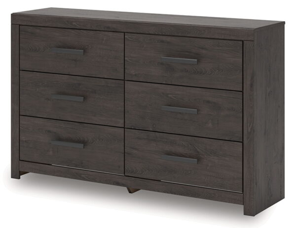 Prendonea - Charcoal - Six Drawer Dresser - Image 3