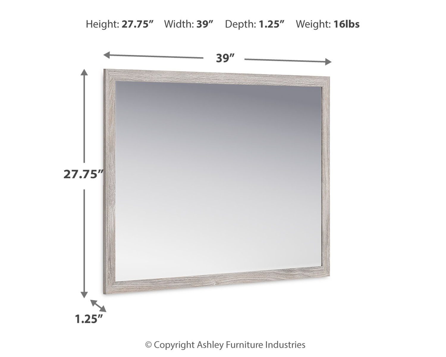 Vessalli - Gray - Bedroom Mirror - Image 3