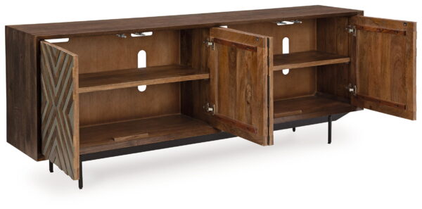 Dreggan - Brown / Gold Finish - Accent Cabinet - Image 3