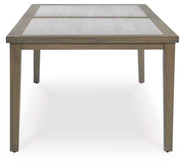 Rainier Ranch - Brown / Beige - Rectangle Dining Table With Umbrella Option - Image 3
