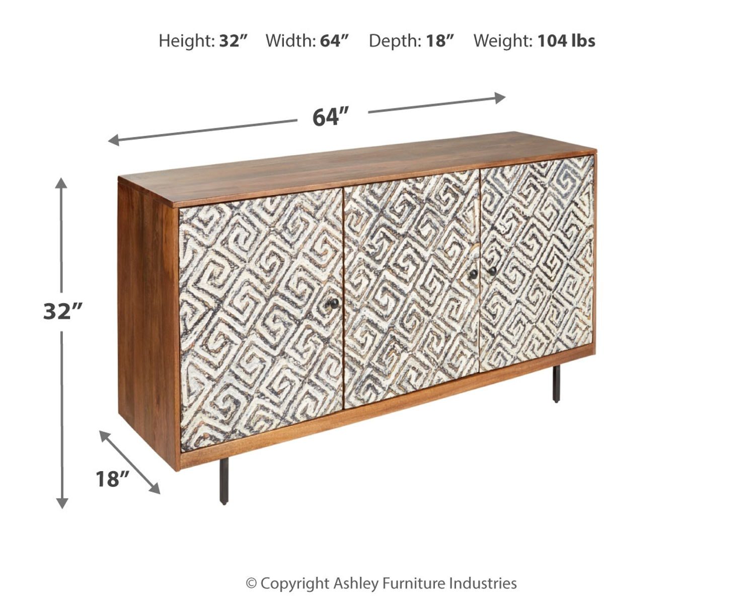 Kerrings - Brown / Black / White - Accent Cabinet - Image 4