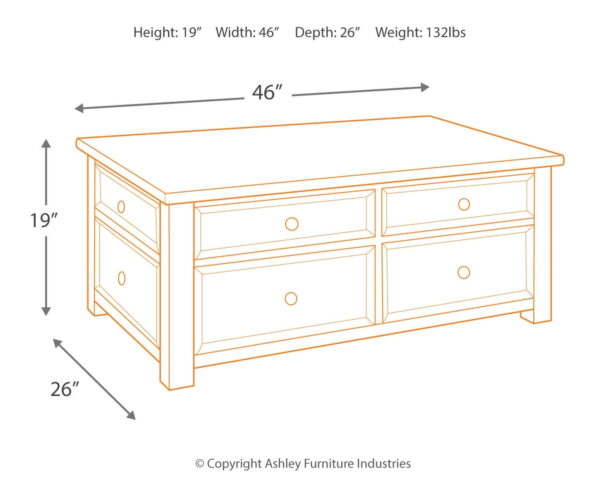 Tyler Creek - Grayish Brown / Black - Lift Top Cocktail Table - Image 3