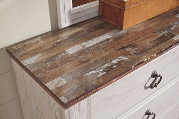 Willowton - Brown / Beige / White - Five Drawer Chest - Image 4