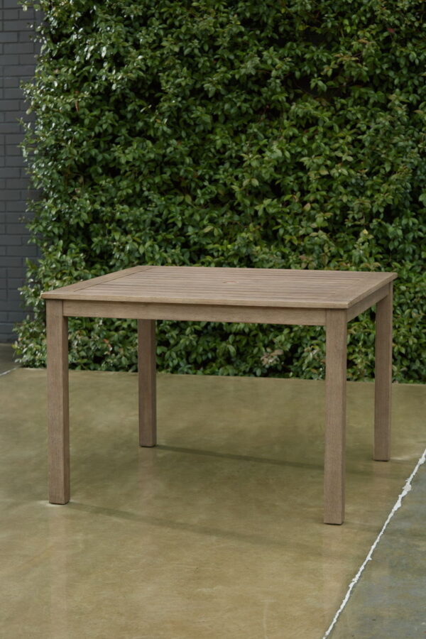 Aria Plains - Brown - Square Dining Table W/Umb Opt - Image 4