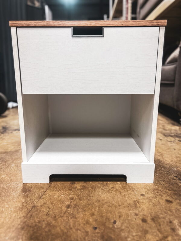 White/Wood End Table - Image 2