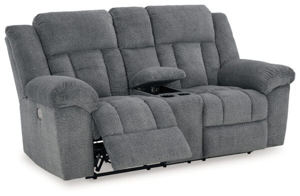 Tip-off - Power Reclining Loveseat With Console / Adj Headrest - Image 3