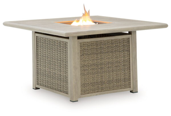 Cliff Trails - Beige - Square Fire Pit Table - Image 3