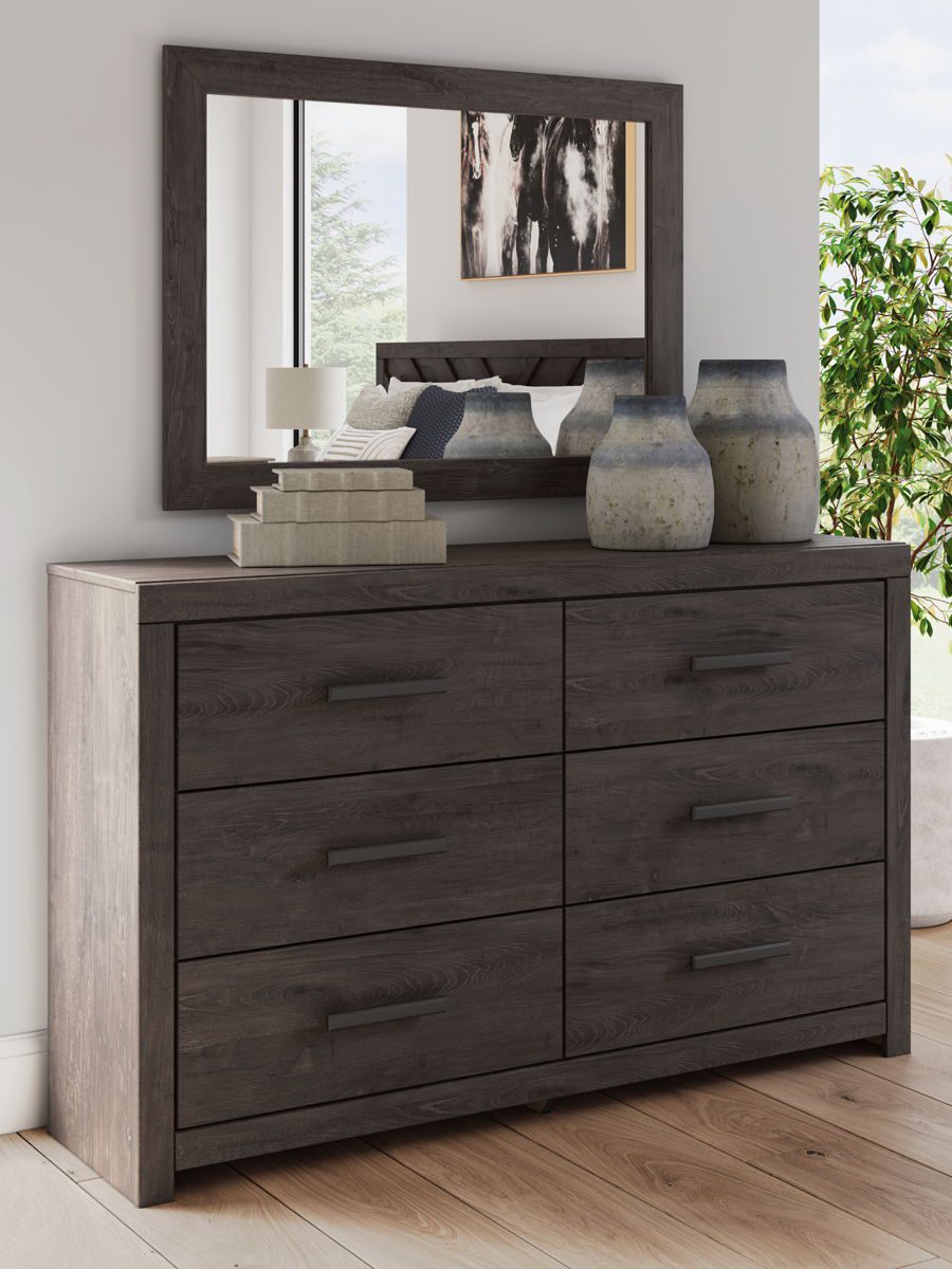 Prendonea - Charcoal - Dresser and Mirror - Image 3