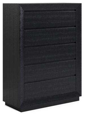 Londer - Black - Five Drawer Chest