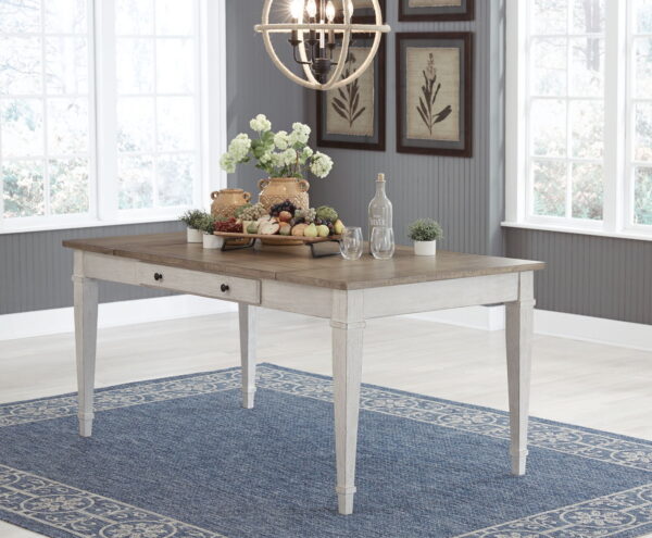 Skempton - White - RECT DRM Table w/Storage - Image 2