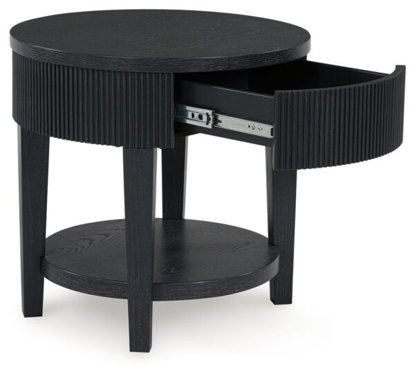 Marstream - Black - Round End Table - Image 2