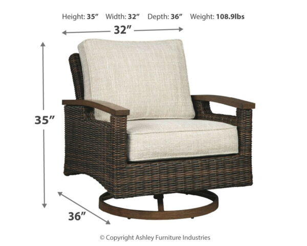 Paradise Trail - Medium Brown - Swivel Lounge Chair (Set of 2) - Image 4