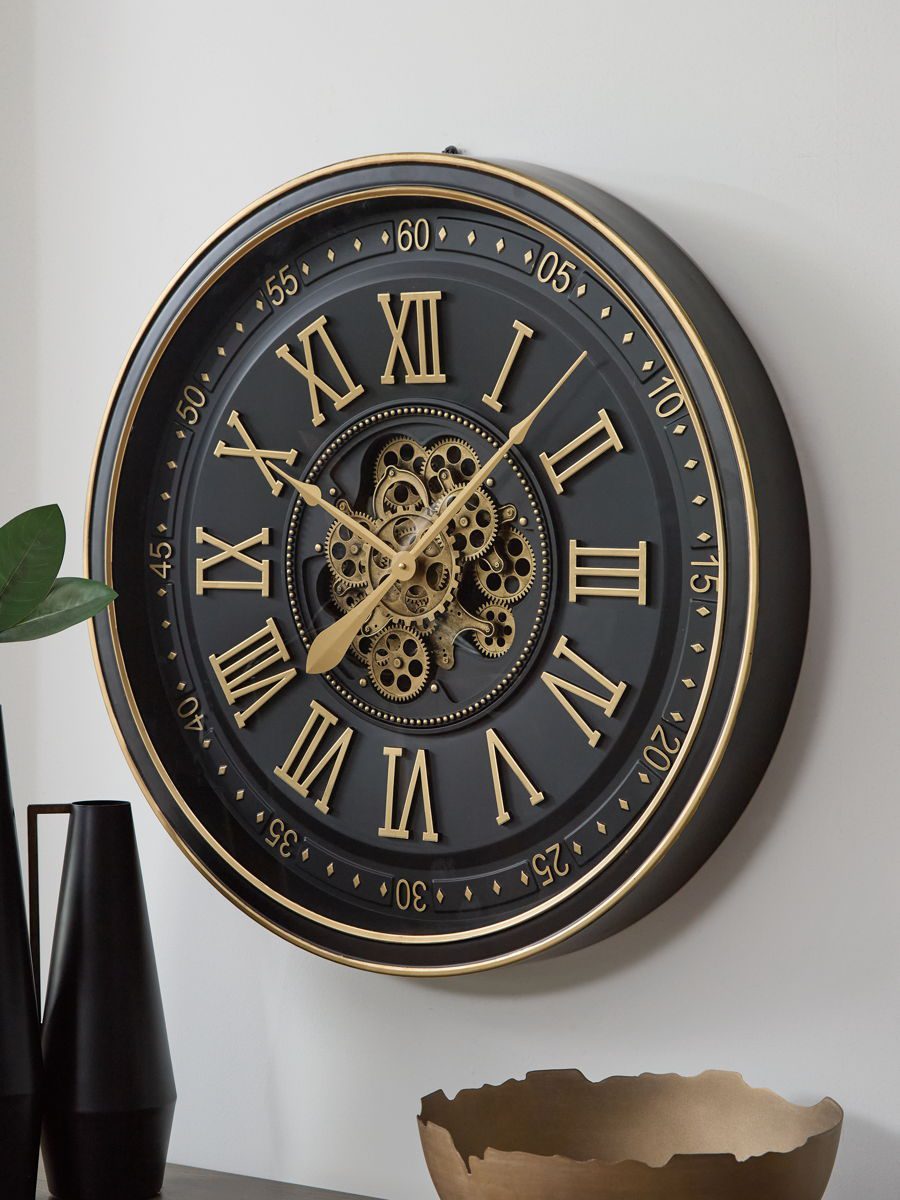 Dairton - Black / Gold Finish - Wall Clock - Image 2