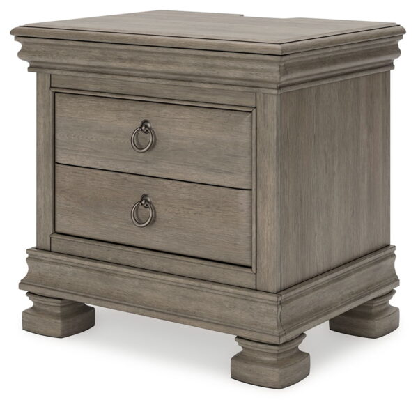 Lexorne - Gray - Three Drawer Night Stand - Image 4