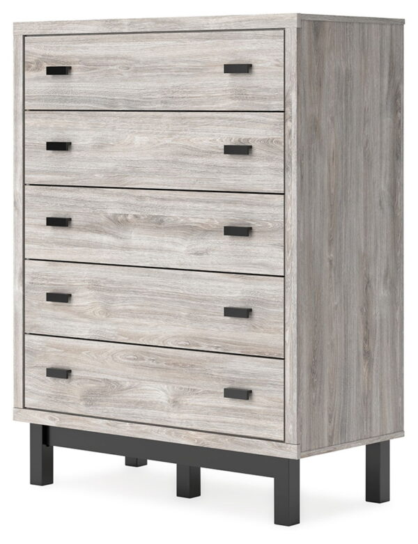 Vessalli - Black / Gray - Five Drawer Wide Chest - Image 3