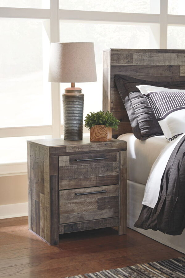 Derekson - Multi Gray - Two Drawer Night Stand - Image 3