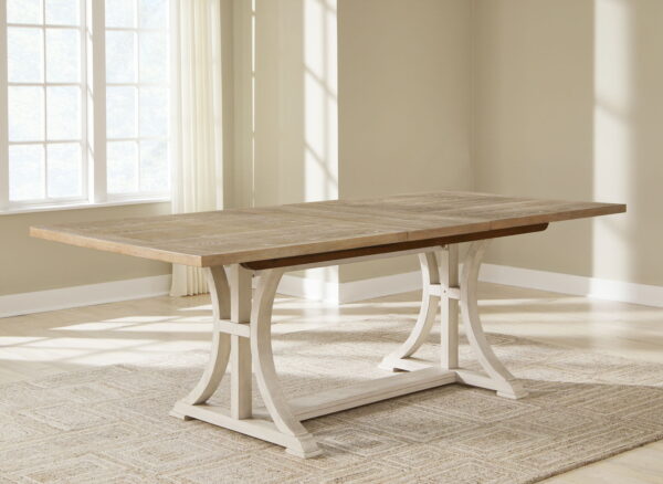 Shaybrock - Antique White / Brown - Rectangular Dining Room Extension Table - Image 3