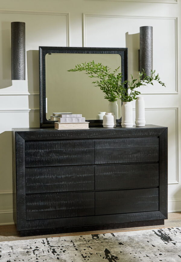 Londer - Black - Dresser And Mirror - Image 4